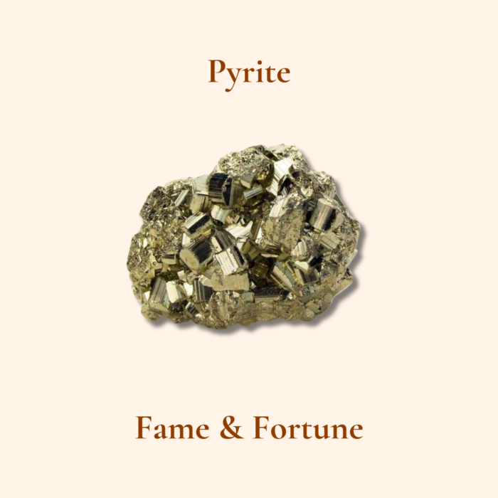 White pyrite mineral used in Chandan Mala for spiritual and wealth blessings.
